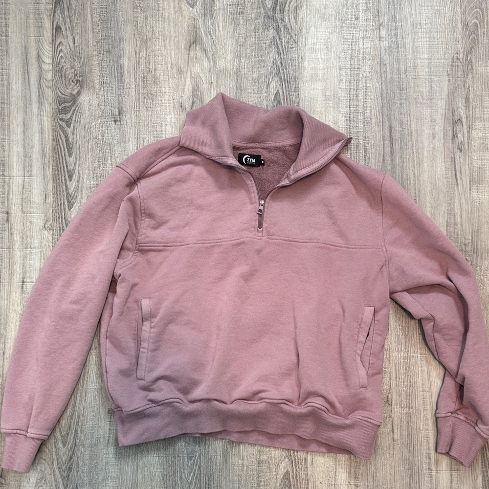 ZYIA Active Lilac Quarter-Zip Pullover
